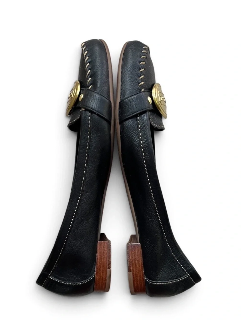 Coach “Clare” Black Leather Moccasin Driving Flat, sz 8.5